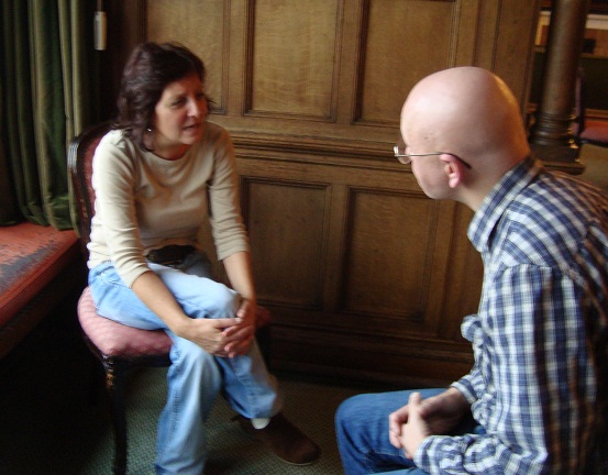 co-counselling session sitting down